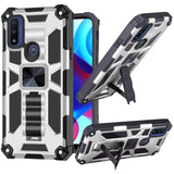 For Motorola Moto G Pure Heavy Duty Stand Hybrid Shockproof [Military Grade] Rugged Protective with Kickstand Fit Magnetic Car Mount  Phone Case Cover