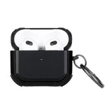 For Apple AirPods 2 & 1 Heavy Duty Hybrid 2 in 1 Shockproof Full Protective Hard PC + Soft TPU Rubber Silicone Skin with Keychain Case Cover