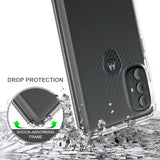 For Motorola Moto G Pure Hybrid Transparent Clear Acrylic Back Hard PC & Soft TPU Full Protective Bumper Extra Shock-Absorb  Phone Case Cover