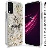 For OnePlus Nord N200 5G Glitter Clear Fashion Design Shiny Bling Flake Sparkling Hybrid Soft TPU Hard Back Sturdy High Impact  Phone Case Cover