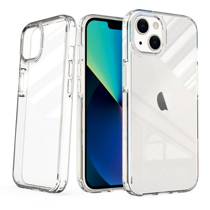 For Apple iPhone 11 (6.1") Transparent Designed Slim Thick Hybrid Hard PC Back and TPU Frame Bumper Protective Clear Phone Case Cover
