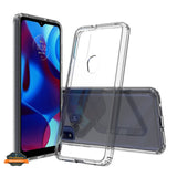 For Motorola Moto G Pure Crystal Clear Back Panel + TPU Bumper Hybrid Slim Hard Shockproof Defender Anti-Drop Crystal  Phone Case Cover