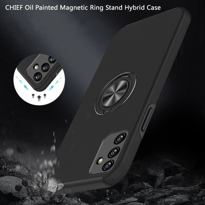 For Samsung Galaxy A23 5G Slim Hybrid 360 Degree Rotatable Metal Invisible Ring Stand Holder Fit Magnetic Car Mount  Phone Case Cover