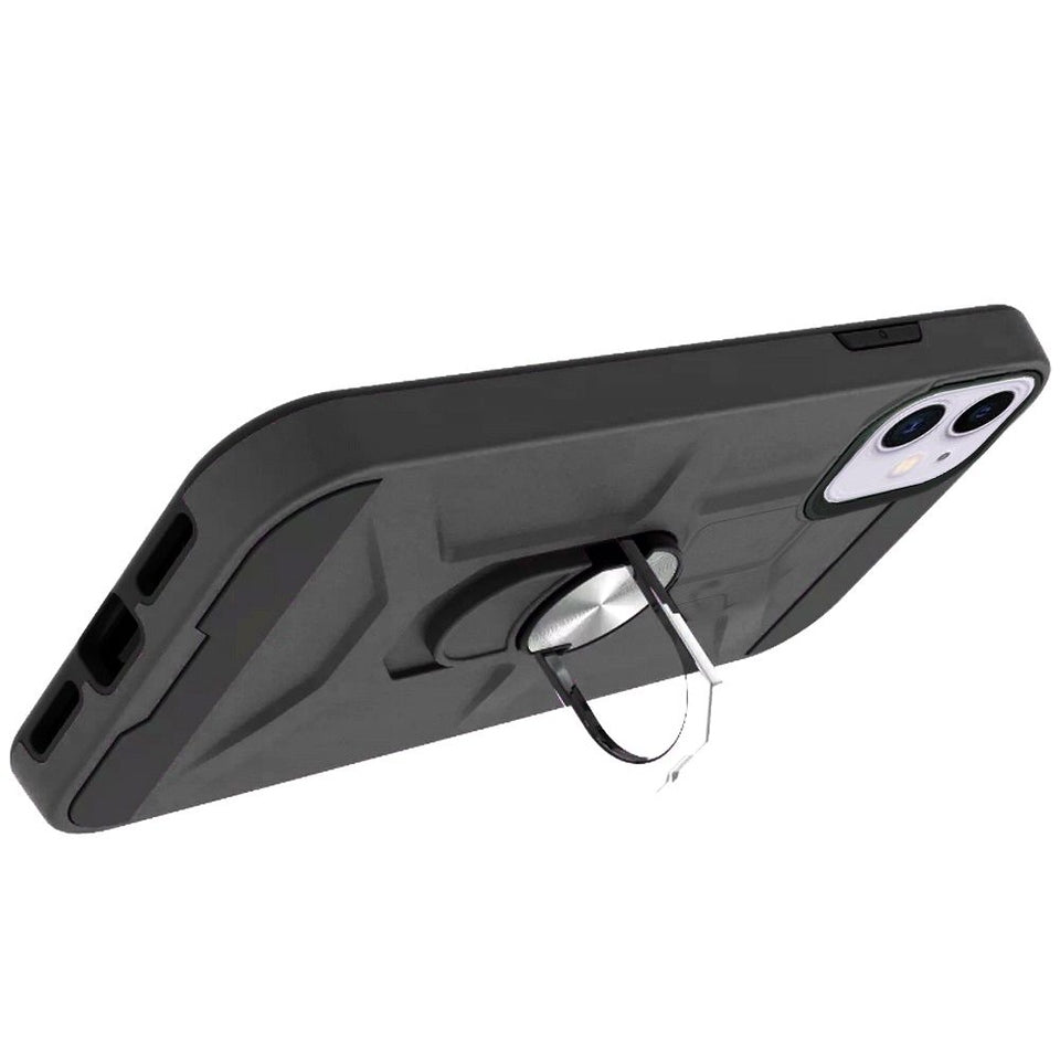 For OnePlus Nord N200 5G Hybrid with Ring Stand [360° Rotatable Ring Holder Magnetic Kickstand] Armor Shockproof TPU  Phone Case Cover
