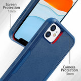 For Motorola Moto G Pure /G Power 2022 Hybrid Bumper Rugged Dual Layer Heavy-Duty Military-Grade 2in1 Rubber TPU + PC Blue Phone Case Cover