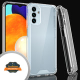 For Samsung Galaxy A13 5G Ultra Slim Body Frame [Shock-Absorption] Hybrid Defender Rubber Silicone Gummy TPU Clear Hard Back Protective  Phone Case Cover