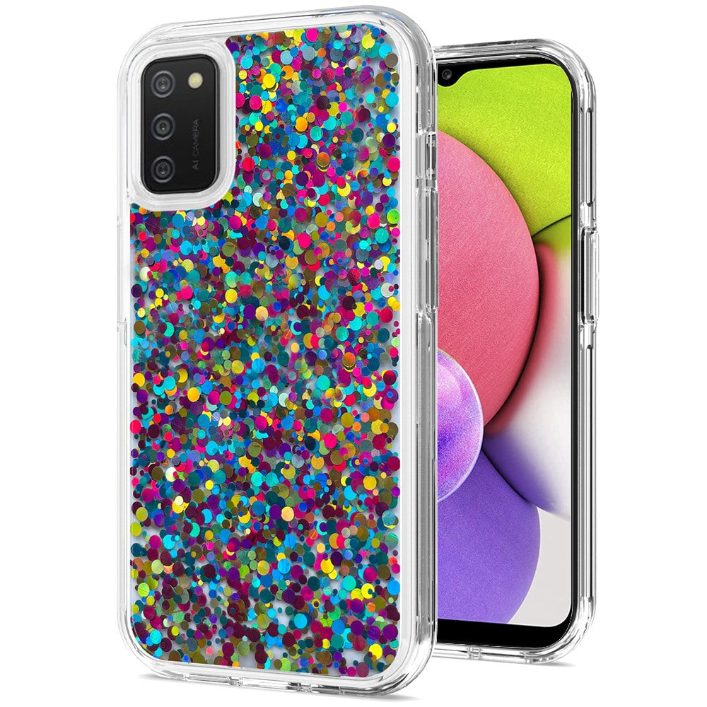 For Apple iPhone 14 Plus (6.7") Colorful Glitter Bling Sparkle Epoxy Glittering Shining Hybrid Hard TPU Shockproof  Phone Case Cover