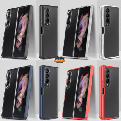 For Samsung Galaxy Z Fold 4 5G Transparent Full Body with Built-in Screen Protector Hard PC Ultra-Thin Shockproof Protective  Phone Case Cover