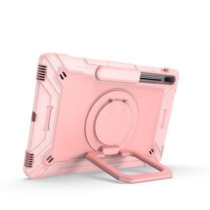 Case for Apple iPad Air 4 / iPad Air 5 / iPad Pro (11 inch) Tough Hybrid Armor 3in1 with 360 Degree Rotating Kickstand & Shoulder Strap Shockproof Rose Gold Tablet Cover