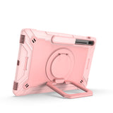Case for Apple iPad Air 4 / iPad Air 5 / iPad Pro (11 inch) Tough Hybrid Armor 3in1 with 360 Degree Rotating Kickstand & Shoulder Strap Shockproof Rose Gold Tablet Cover
