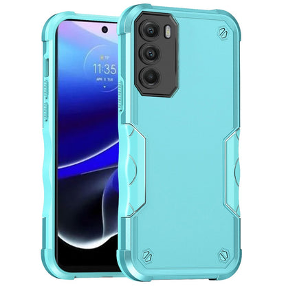 For Apple iPhone 14 Pro (6.1") Tough Shockproof Hybrid Heavy Duty Dual Layer TPU Bumper Rugged Rubber Defend Armor Teal Blue Phone Case Cover