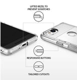 For Boost Mobile Celero 5G Slim Body Frame [Shock-Absorption] Hybrid Defender Rubber Gummy TPU Clear Hard Back Protective  Phone Case Cover