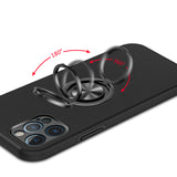 For Apple iPhone 13 Mini (5.4") Hybrid 360 Degree Rotatable Metal Invisible Ring Stand Holder Fit Magnetic Car Mount Shockproof Slim  Phone Case Cover