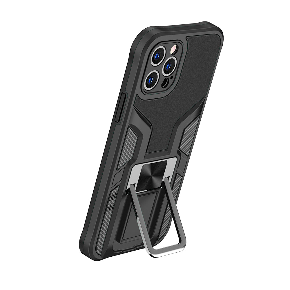 For Apple iPhone 13 Pro Max (6.7") Shockproof [Military-Grade] with Metal Magnetic Kickstand, Hybrid Rugged TPU Armor  Phone Case Cover