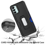 For Samsung Galaxy A13 4G Armor Belt Clip with Credit Card Holder ID Slot, Holster, Kickstand Protective Full Body Heavy Duty Hybrid  Phone Case Cover
