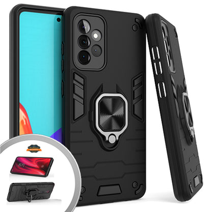 For Apple iPhone 14 (6.1") Military Grade Protection Heavy Duty Armor Shockproof with 360 Ring Kickstand Stand Holder  Phone Case Cover