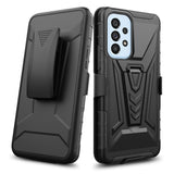 For Samsung Galaxy A53 5G Belt Clip Holster Dual Layer Shockproof with Clip On & Kickstand Heavy Duty Full Body Hybrid Black Phone Case Cover
