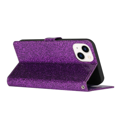 For Apple iPhone XR Wallet Bow Glitter Bling Ornament Shimmer with Credit Card Slot Pocket & Lanyard Strap  Phone Case Cover