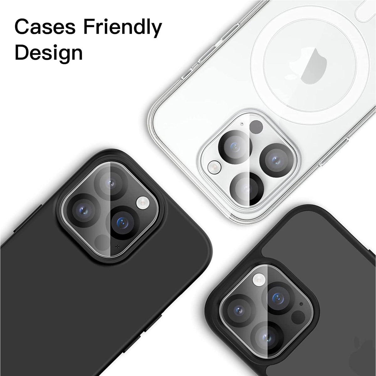 For Apple iPhone 13 Pro (6.1") Tempered Glass Camera Lens Protector Ultra HD, 9H Hardness, Scratch Resistant Back Camera Protection Clear Screen Protector