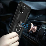 For Samsung Galaxy Z Flip 4 5G Hybrid Dual Layer with 360 Degree Rotatable Ring Stand Holder Fit Magnetic Car Mount  Phone Case Cover