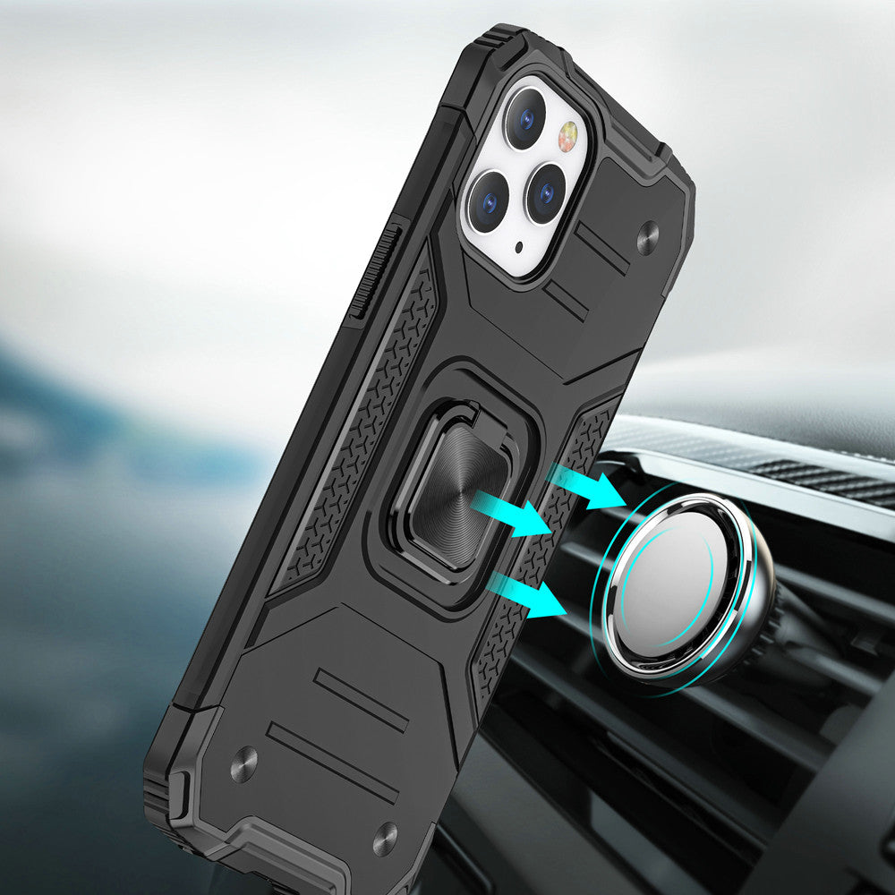 For Samsung Galaxy Z Fold 4 Armor Hybrid with Ring Holder Kickstand Shockproof TPU Heavy-Duty Rugged Dual Layer  Phone Case Cover