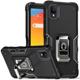 For TCL ION Z Hybrid Armor Cases with Magnetic Ring Holder Stand Kickstand Heavy Duty Rugged Drop Silicone Shockproof  Phone Case Cover