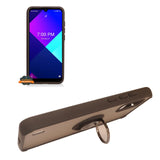 For Wiko Ride 3 Matte Translucent with Ring Stand /Kickstand (Work with Car Mount) Hybrid Shockproof Armor [Military Grade] Bumper  Phone Case Cover