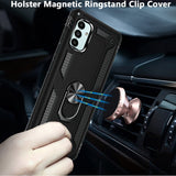 For Samsung Galaxy A13 5G Hybrid Rugged with Belt Clip Holster & Ring Stand Holder, Military Grade Fit with Magnetic Car Mount Shockproof  Phone Case Cover