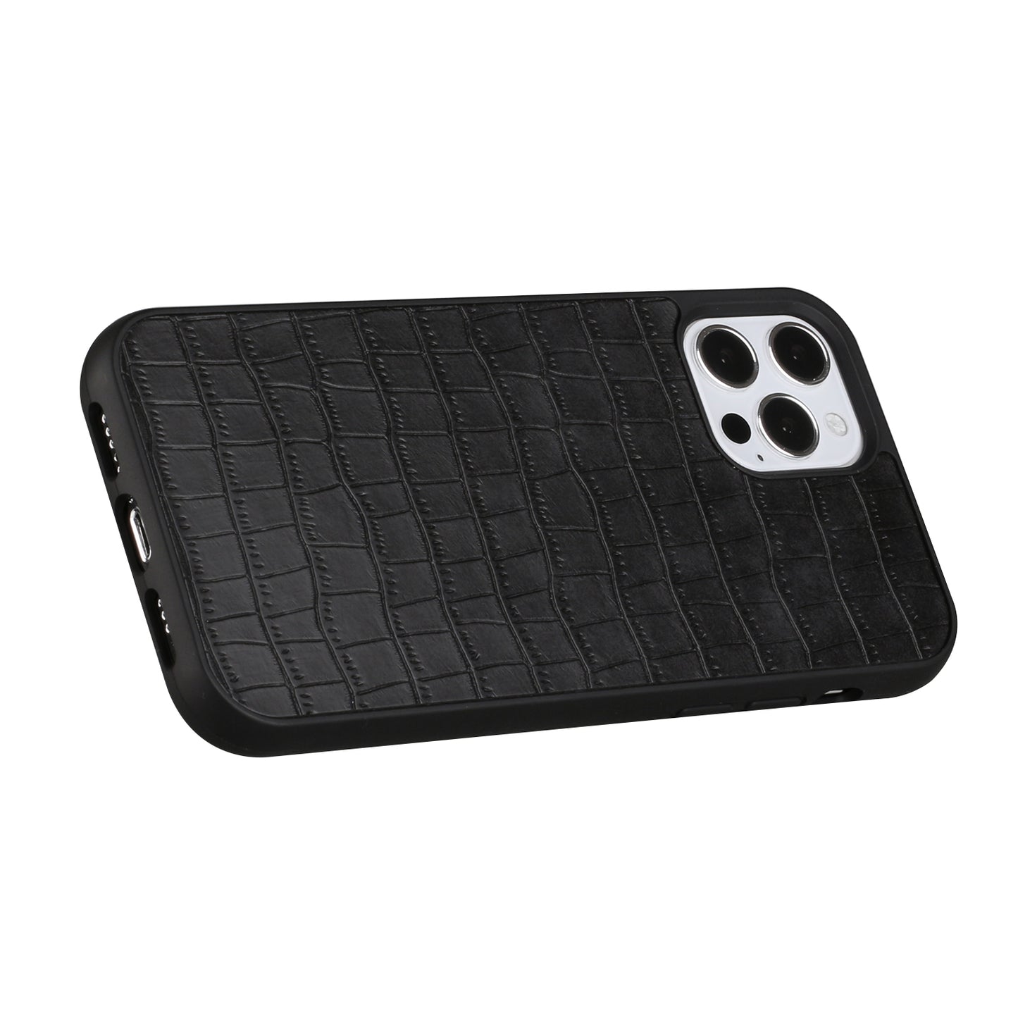 For Apple iPhone 13 Pro Max (6.7") Ultra Slim Thin PU Leather Crocodile Flip Snap On Hybrid Shockproof TPU PC Hard Shell  Phone Case Cover