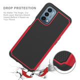 For OnePlus Nord N200 5G Textured Hybrid Tuff Shockproof Rugged Hard PC & Silicone TPU Anti-Slip Dual Layer Protective Bumper  Phone Case Cover
