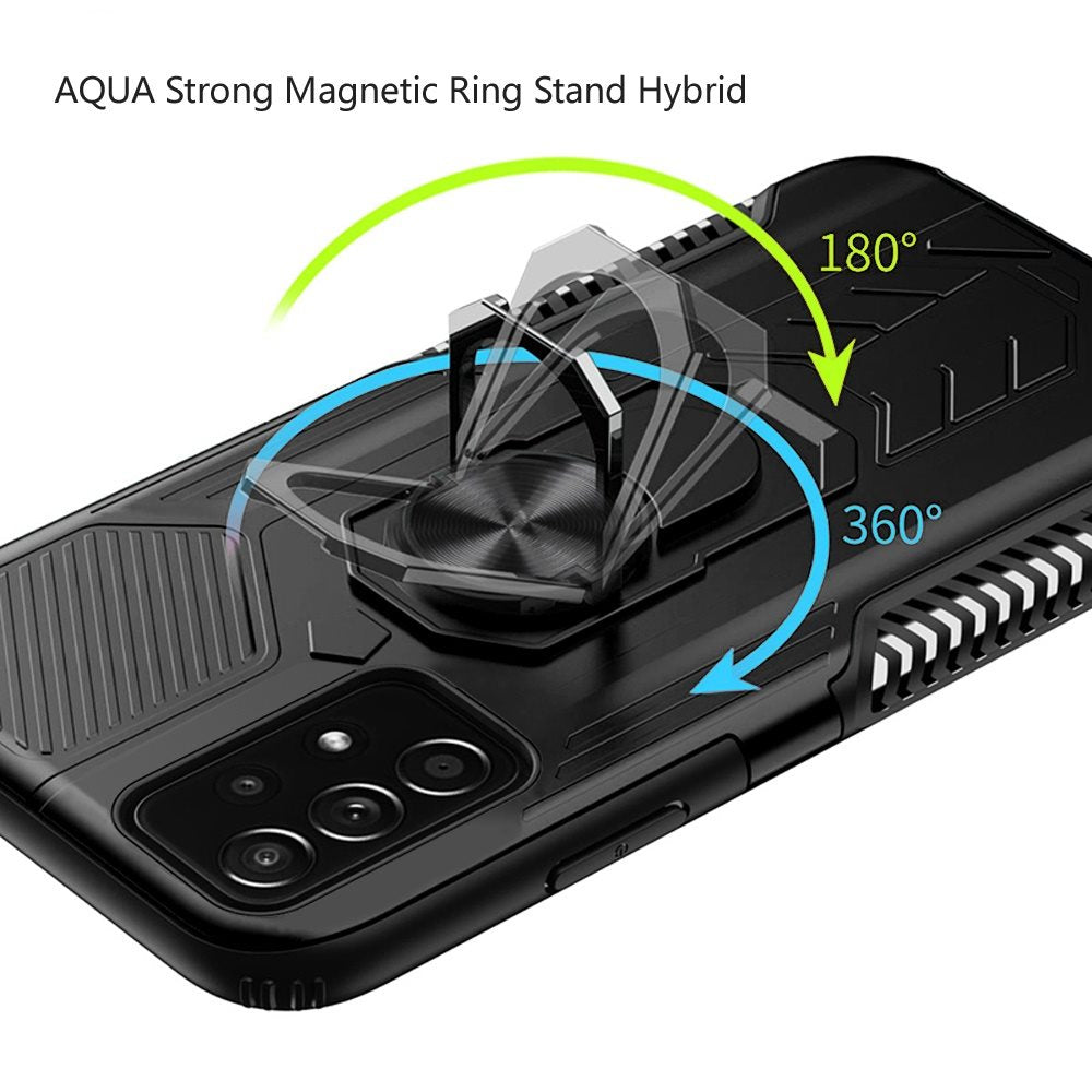 For Apple iPhone 8 Plus/7 Plus/6 6S Plus Military Grade Hybrid Heavy Duty 2 in 1 Hard PC and Silicone with Ring Stand Holder  Phone Case Cover