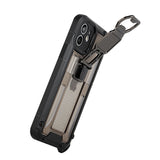 For Apple iPhone 13 Pro (6.1") Heavy Duty Military Grade Rugged Hybrid with Magnetic Kickstand, Carabiner, Bottle Beer Opener Shockproof  Phone Case Cover