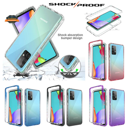 For OnePlus Nord N20 5G Dual Layer Hybrid Clear Gradient Two Tone Transparent Shockproof TPU Hard PC Protective Frame  Phone Case Cover