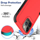 For Apple iPhone 13 Pro Max (6.7") Tough Hybrid Rugged Hard Shockproof Drop-Proof 3in1 Protection, Military Grade Design  Phone Case Cover