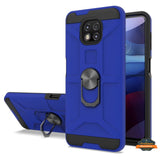 For Motorola Moto G Power 2021 (4G) Hybrid Ring Stand [360° Rotatable Ring Holder Magnetic Kickstand] Shockproof Rubber  Phone Case Cover