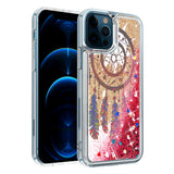 For Apple iPhone 13 (6.1") Quicksand Design Liquid Glitter Bling Hybrid Floating Flowing Sparkle Colorful TPU Protective  Phone Case Cover