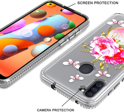 For Apple iPhone 14 (6.1") Clear Fashion IMD Pattern Design Hard Back PC Hybrid Bumper Armor TPU Soft Rubber Slim  Phone Case Cover