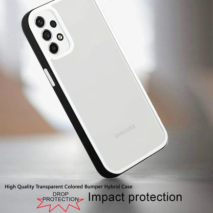 For Samsung Galaxy A33 5G Hybrid Transparent Colored Frame Bumper Hard Back Shockproof Slim TPU Silicone Protective  Phone Case Cover