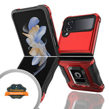For Samsung Galaxy Z Flip 4 5G Heavy Duty Hybrid with Kickstand Ring Stand, Support Magnetic Car Mount Rugged TPU Shell  Phone Case Cover