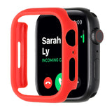 For Apple Watch Series 7/6/SE/5/4/3/2/1 Shockproof Hard Solid Color Bumper Case All-Around Edge Frame [NO Screen Protector]