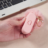 For Apple AirPods Series 3 (2021) Silicone Skin Cute Fur Ball Ornament Keychain 3 in 1 Fashion Thick TPU Gummy Luxury Soft Protective Earphone Pink Phone Case Cover