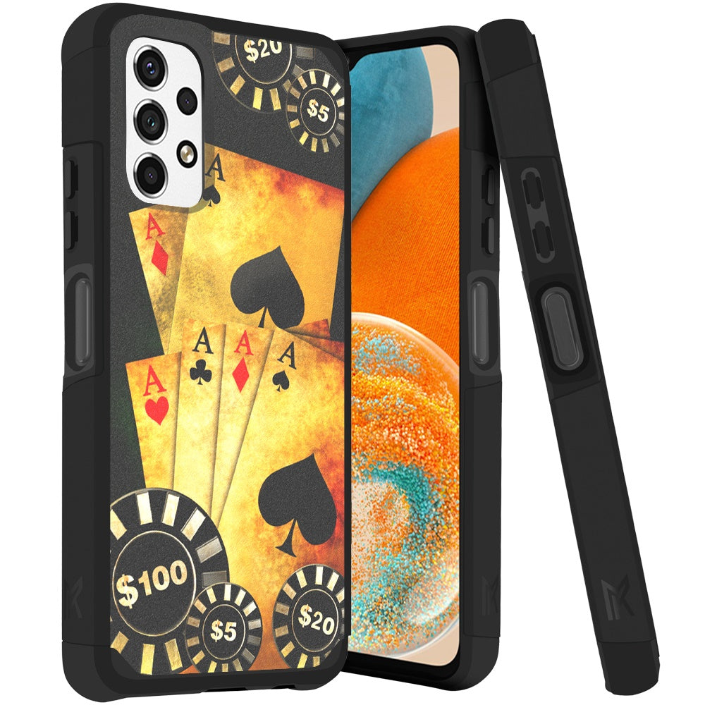 For Samsung Galaxy A23 5G Graphic Design Pattern Hard PC TPU Tough Strong Hybrid Shockproof Armor Frame  Phone Case Cover