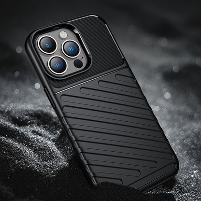 For Apple iPhone 14 Pro Max (6.7") Rugged Hybrid Silicone Gel TPU Bumper Texture Shockproof Anti Slip Protective Stylish  Phone Case Cover