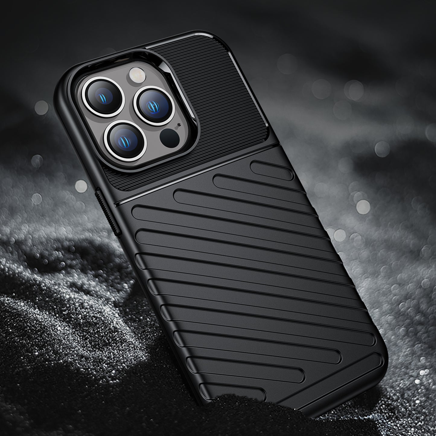 For Google Pixel 7 Rugged Hybrid Hard Silicone Gel TPU 3.5mm Bumper Texture Shockproof Anti Slip Protective Stylish Slim Black Phone Case Cover