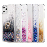For Motorola Moto G Pure Hybrid Bling Liquid Quicksand Glittering Sparkle TPU Rubber PC with Ring Stand Holder Kickstand  Phone Case Cover