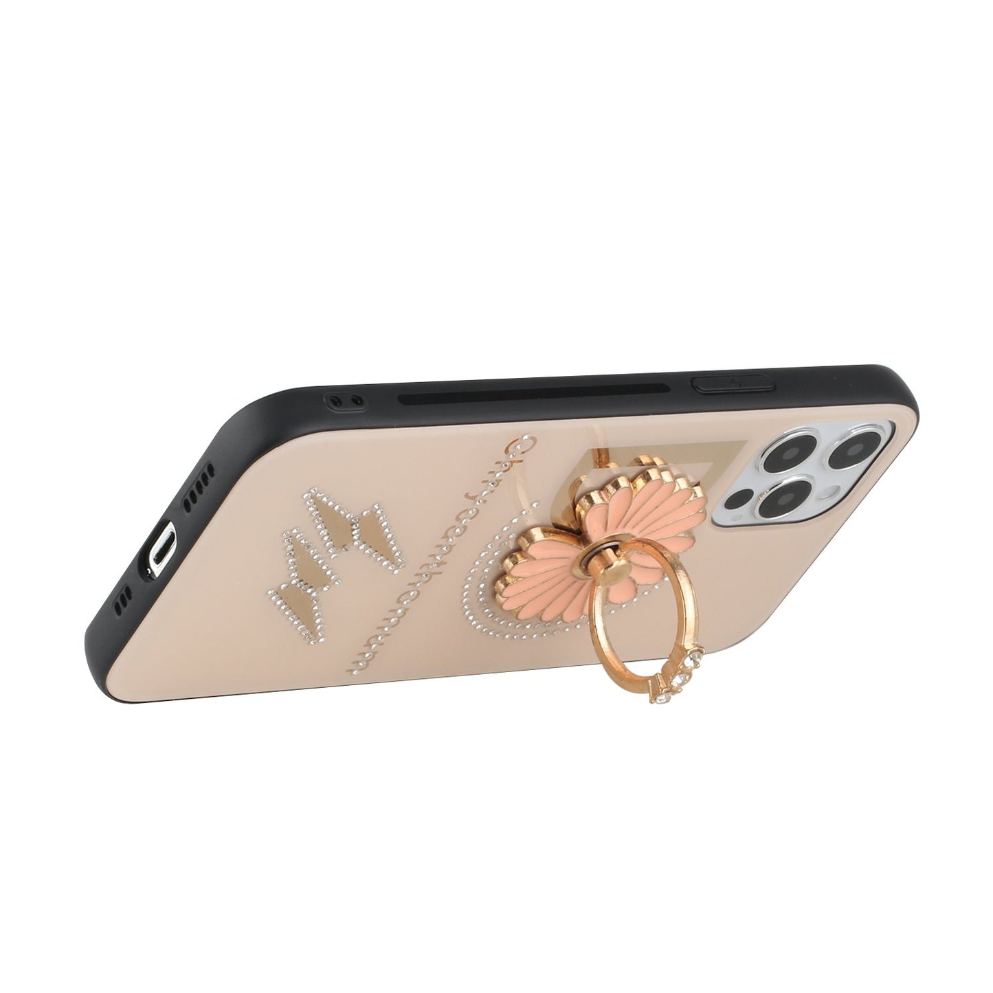 For OnePlus Nord N20 5G Diamond Bling Sparkly Glitter Ornaments Engraving Hybrid Ring Stand Holder Rugged Fashion  Phone Case Cover