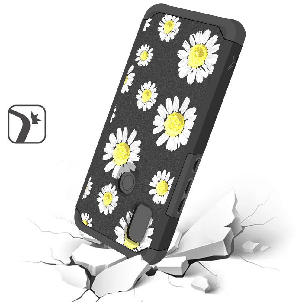 For Cricket Icon 4 Graphic Design Pattern Hard PC TPU 2in1 Tough Strong Hybrid Shockproof Armor Frame  Phone Case Cover