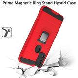 For Motorola Moto G Power 2022 Magnetic Ring Holder Rubber Hybrid Stand Kickstand Texture Rugged Armor Heavy Duty Military Grade  Phone Case Cover