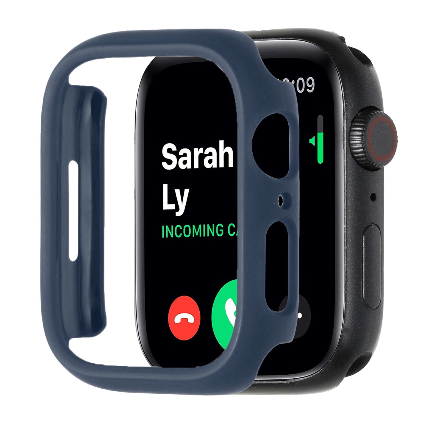 For Apple Watch Series 7/6/SE/5/4/3/2/1 Shockproof Hard Solid Color Bumper Case All-Around Edge Frame [NO Screen Protector]