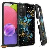 For Samsung Galaxy A03S Marble Fashion Stone Stylish Flake Glitter Bling Hybrid Ultra Slim Glossy TPU Rubber Hard Protection  Phone Case Cover